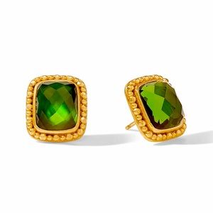 Julie Vos Gold and Green Earrings